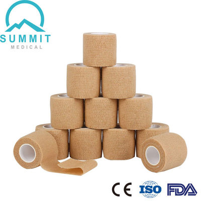 Hypoallergenic 5cmx4.5m NonWoven эластичный кохезионный прилипатель собственной личности повязки
