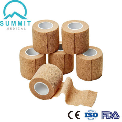 Hypoallergenic 5cmx4.5m NonWoven эластичный кохезионный прилипатель собственной личности повязки