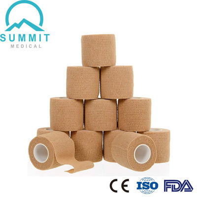 Hypoallergenic 5cmx4.5m NonWoven эластичный кохезионный прилипатель собственной личности повязки